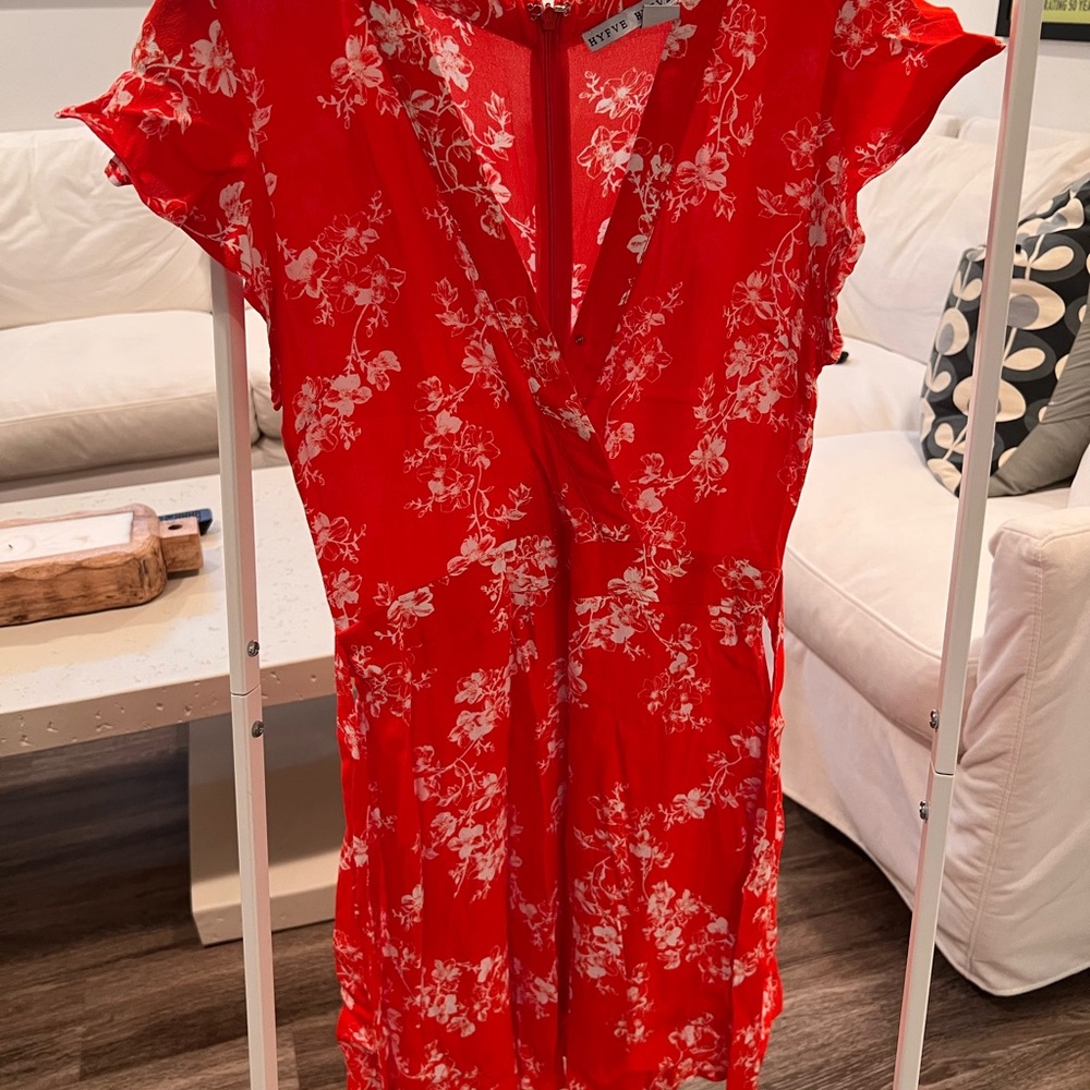 Floral Red Mini Dress